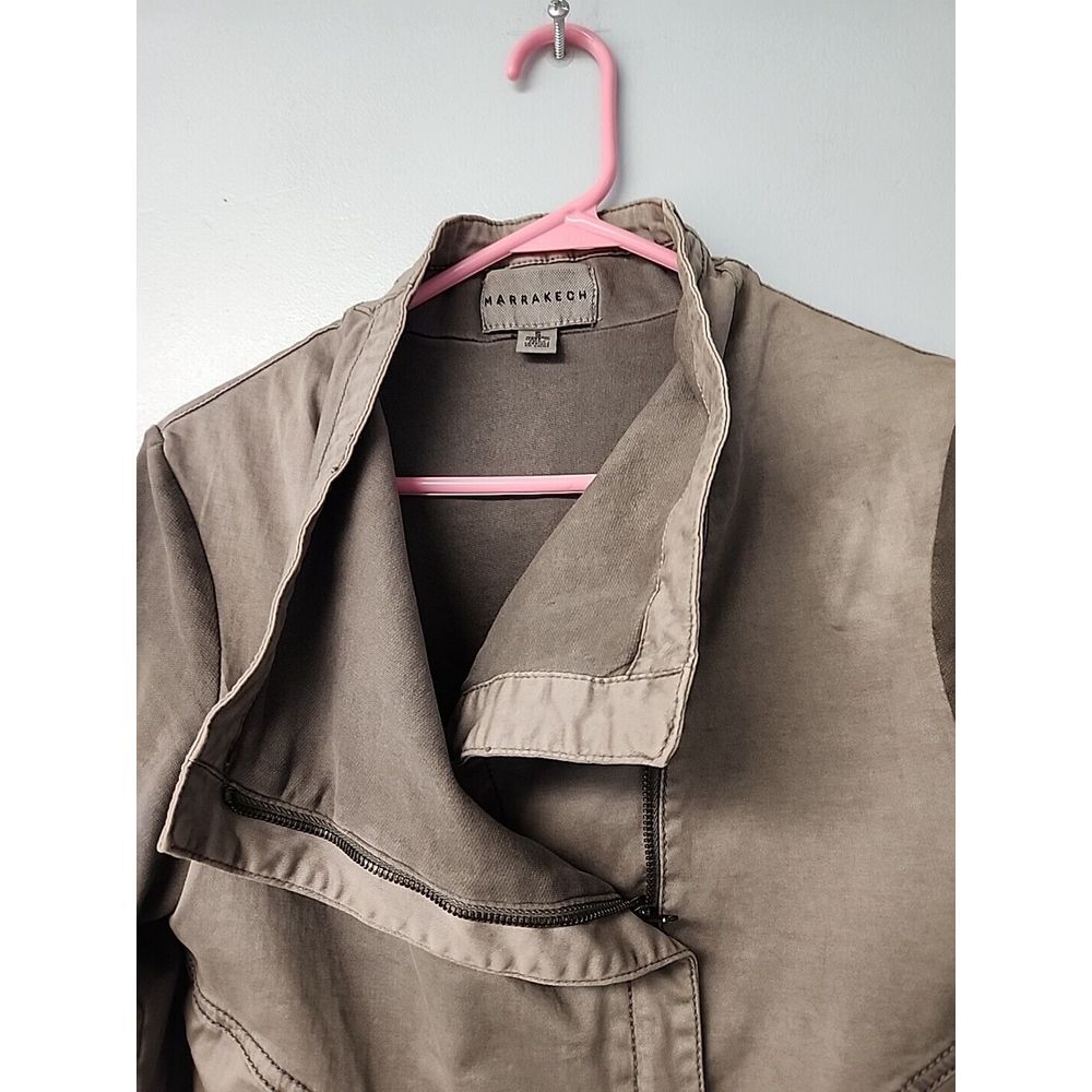 Anthropologie Womens S MARRAKECH‎ Ronika Draped MOTO JACKET Gray Small - Picture 2 of 8